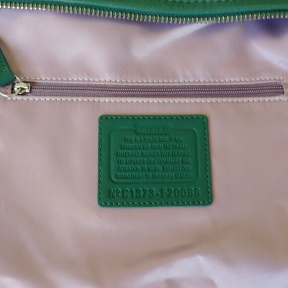 Coach Ashley Opt Art Hippie Tan and Green Convertible Crossbody - Picture 15 of 16